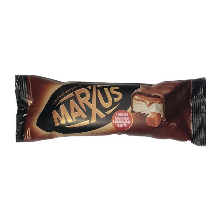 Мороженое пломбир Колибри батончик marxus с соленой карамелью 50 гр., флоу-пак