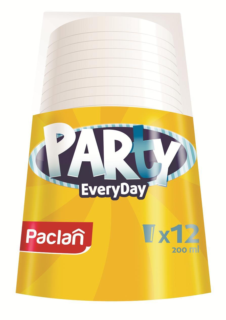 Набор стаканов Paclan Party Every Day, прозрачные, 200 мл., 12 шт., полиэтиленовая пленка пакет