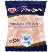 Креветки Vici очищенные в/м с/х 41/50 1 кг., флоу-пак