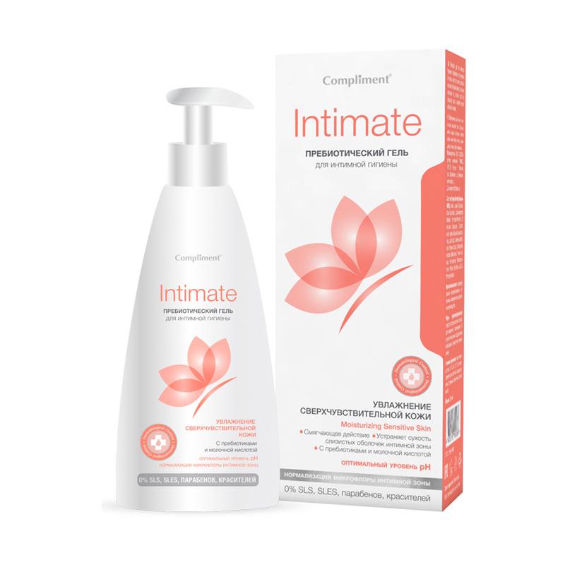 Гель Compliment Intimate для интимной гигиены с пребиотиками 150 гр., картон
