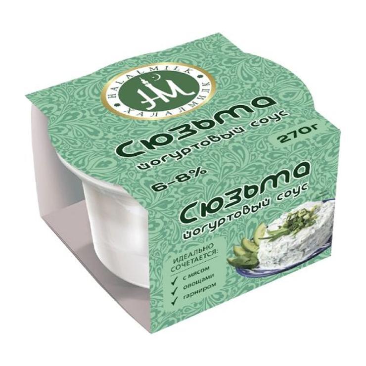 Сюзьма Halalmilk йогуртовый соус 6-8% 270 гр., картон