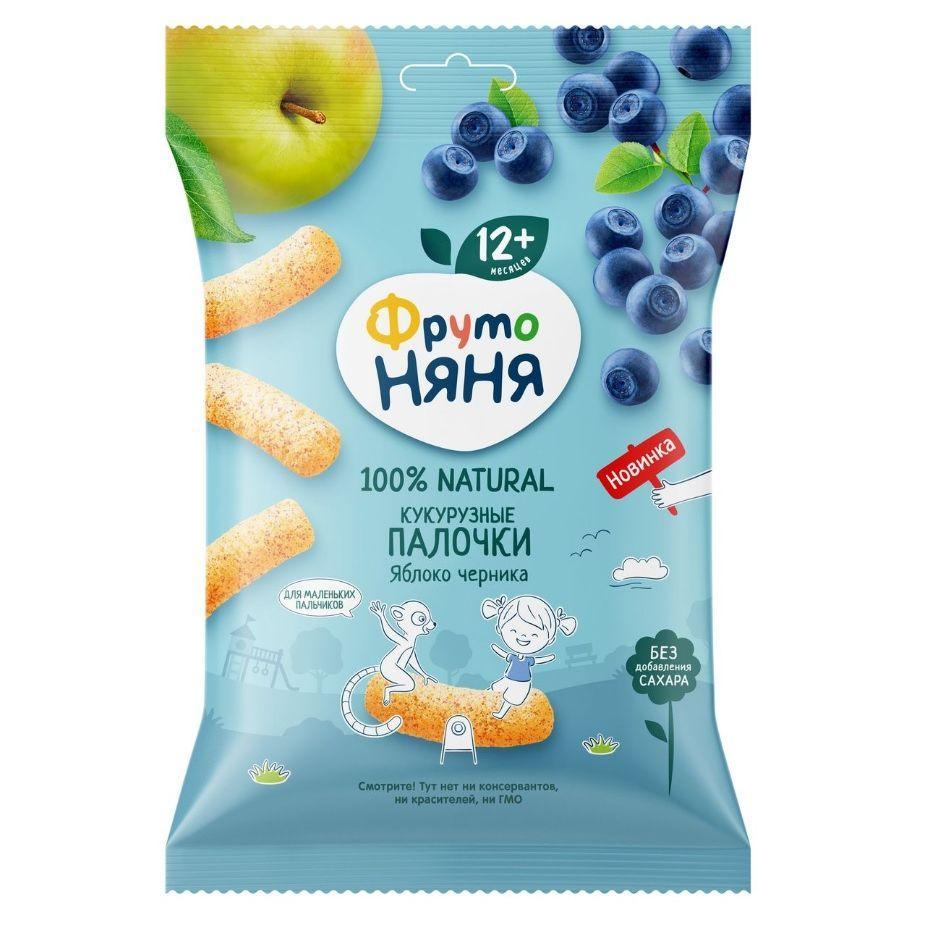 Палочки кукурузные Фруто Няня яблоко-черника 20 гр., флоу-пак