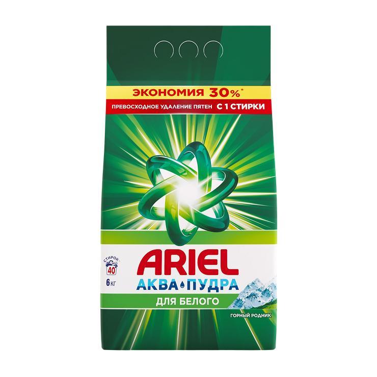 Порошок Ariel Горный родник автомат 6 кг., пакет