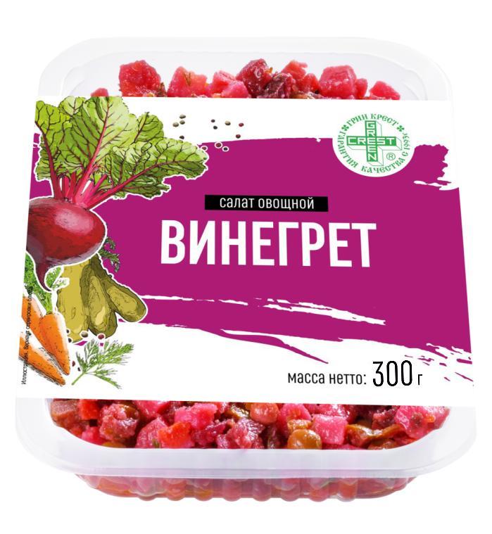 Салат Green Crest винегрет 300 гр., пластиковый контейнер