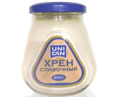 Хрен Uni Dan сливочный 250 гр., стекло