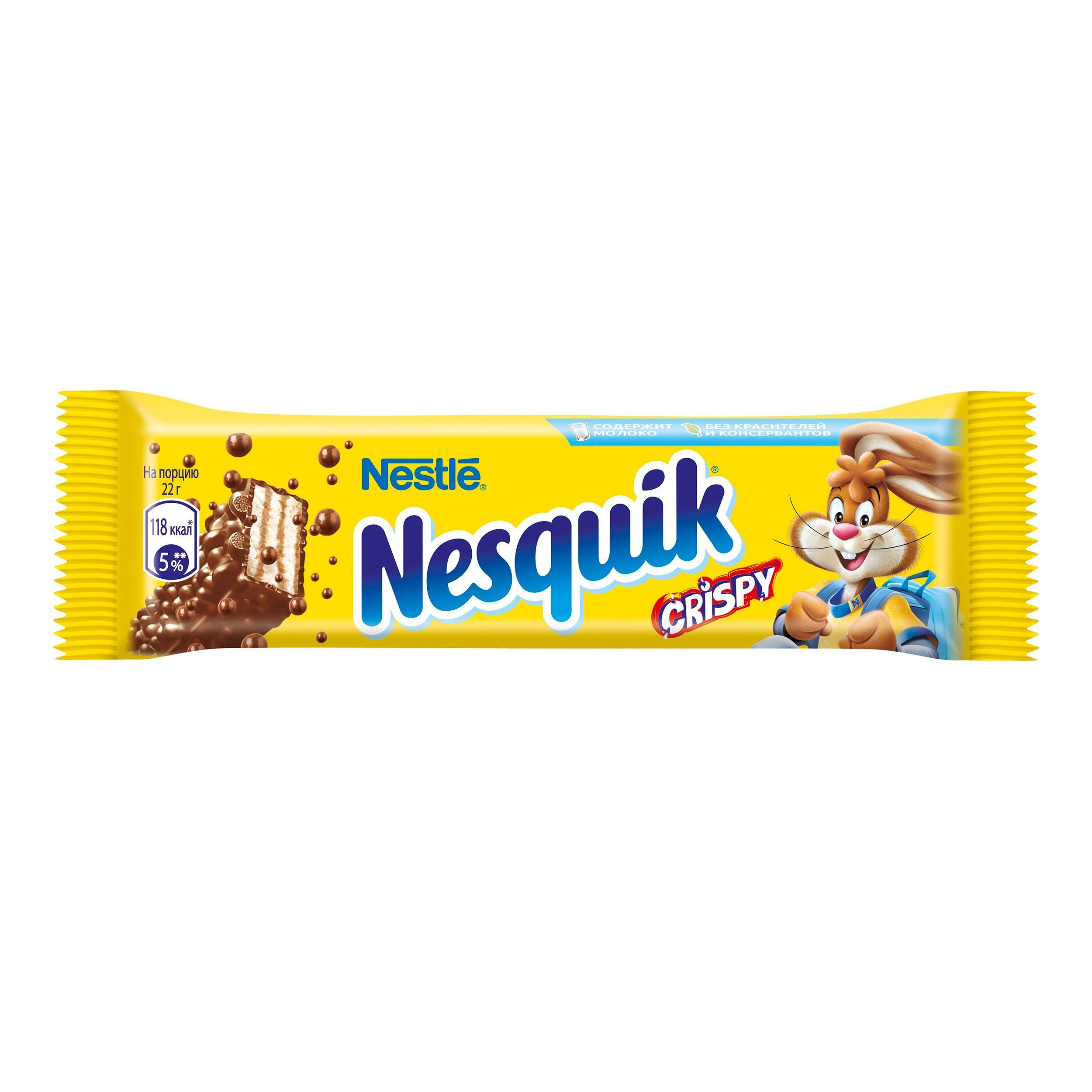 Батончик вафельный Nesquik 22 гр., флоу-пак