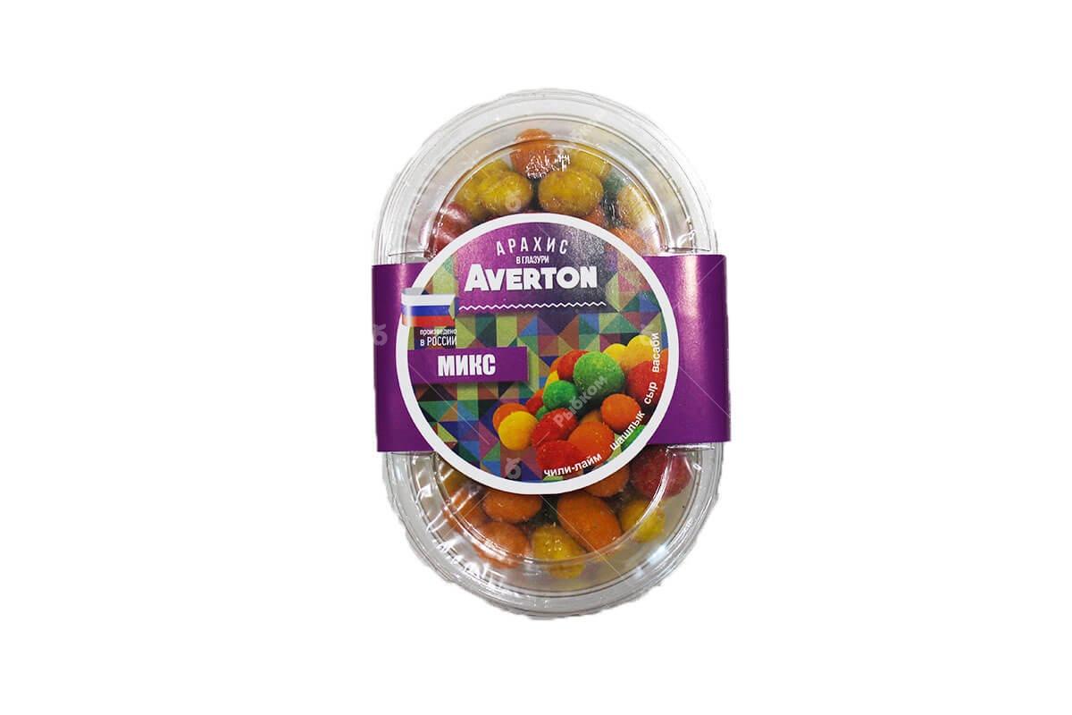Арахис Averton в глазури хрустящая корочка микс 100 гр., пластиковая упаковка
