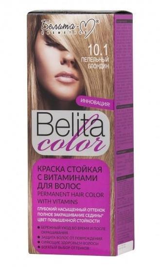 Краска для волос Белита-М Belita Color тон 10.1 пепельный блондин с витаминами 110 мл., картон