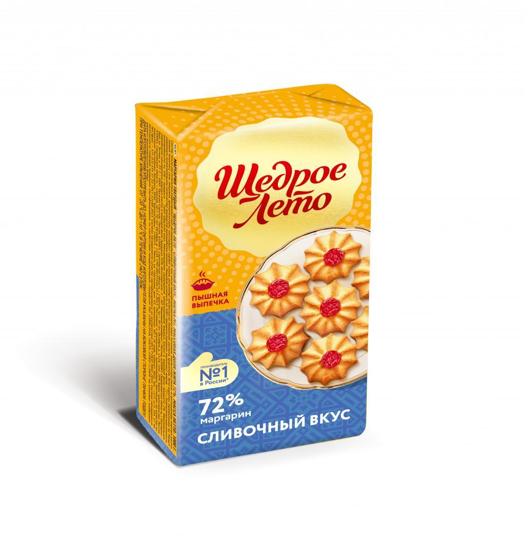 Маргарин Щедрое Лето 72% 1 кг., обертка