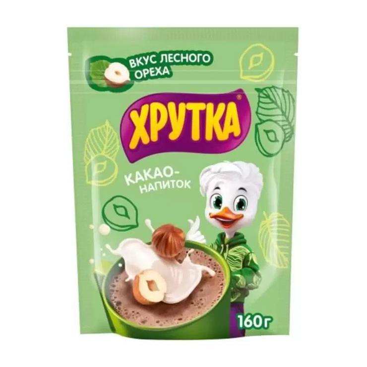 Какао-напиток Хрутка быстрорастворимый фундук 160 гр., дой-пак