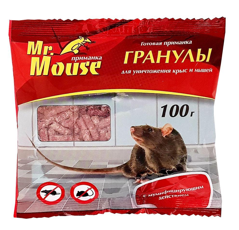 Гранулы от грызунов Mr.Mouse 100 гр., флоу-пак