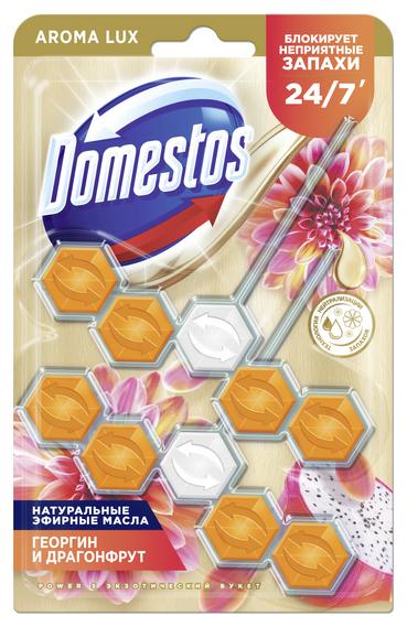 Блок для унитаза Domestos 2х50г DUO экзотический букет, блистер