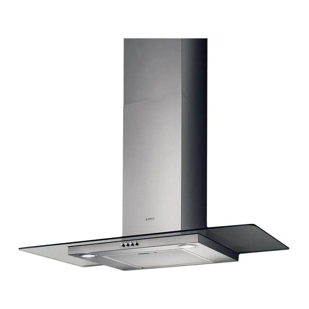Вытяжка каминная ELICA Flat GLASS IX/A/90, кнопочное управление, нержавеющая сталь [68516390a]