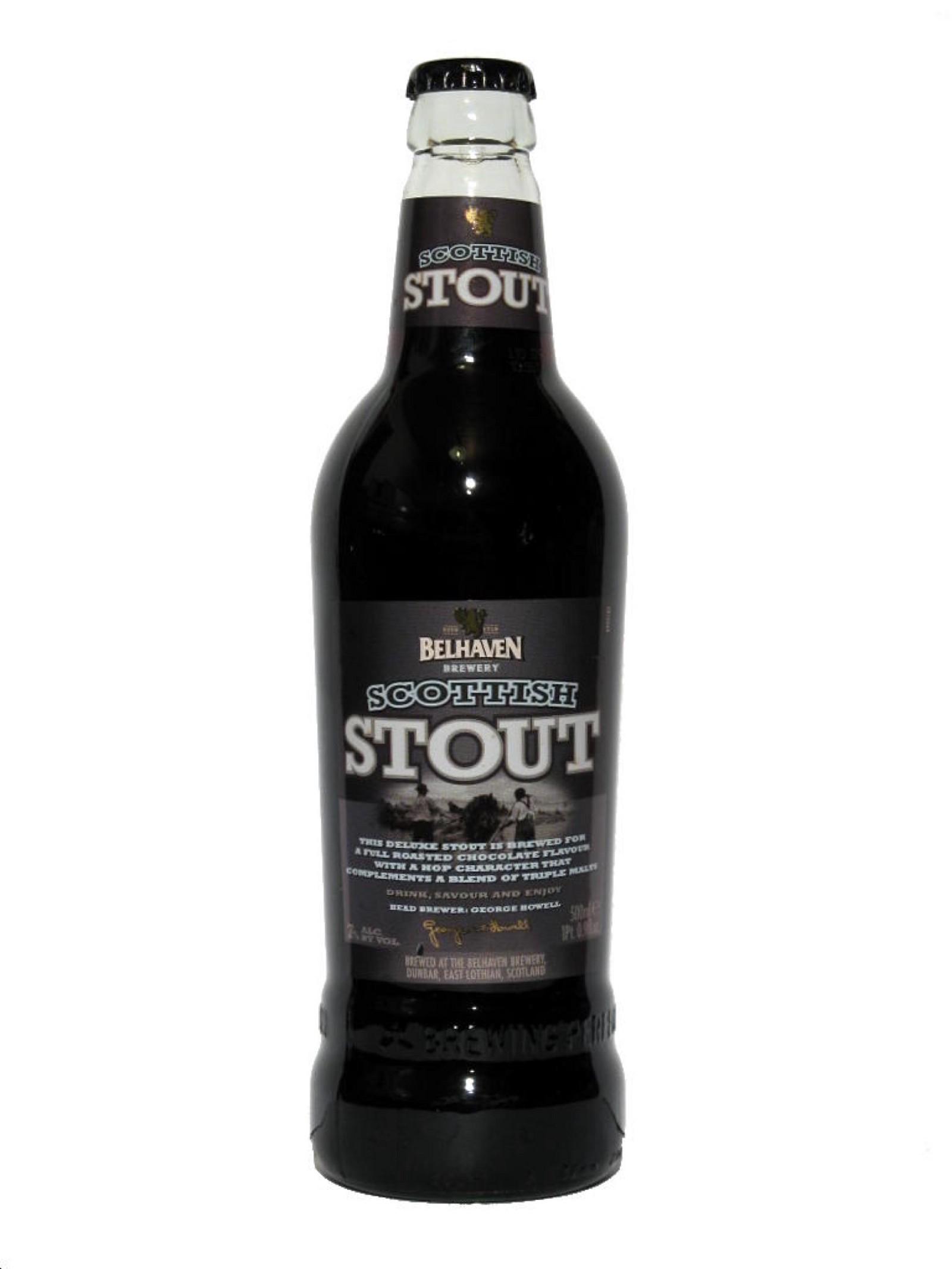 Пиво Belhaven Scottish Stout темное фильтрованное пастеризованное 7% 500 мл., стекло