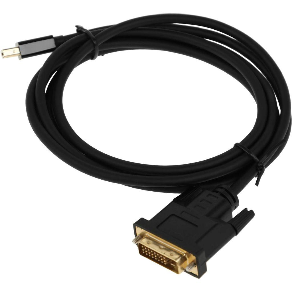 Кабель аудио-видео Buro 1.1v, miniDisplayport (m) - DVI-D (Dual Link) (m), 2м, GOLD, черный [bhp mdpp-dvi-2]