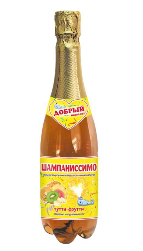 Шампанское детское Добрый кашалот Шампаниссимо тутти фрутти 1 л., ПЭТ