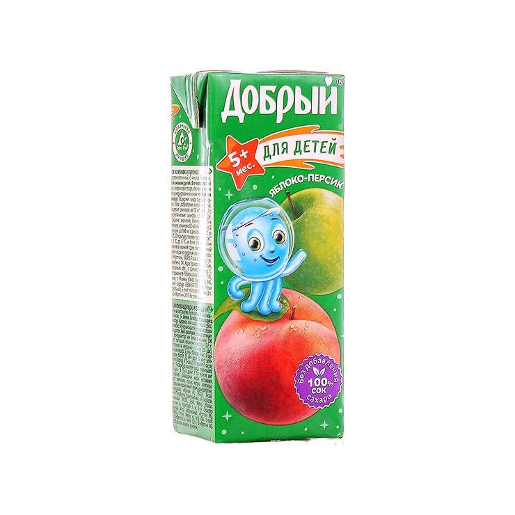 Сок Добрый яблоко персик 200 мл., тетра-пак