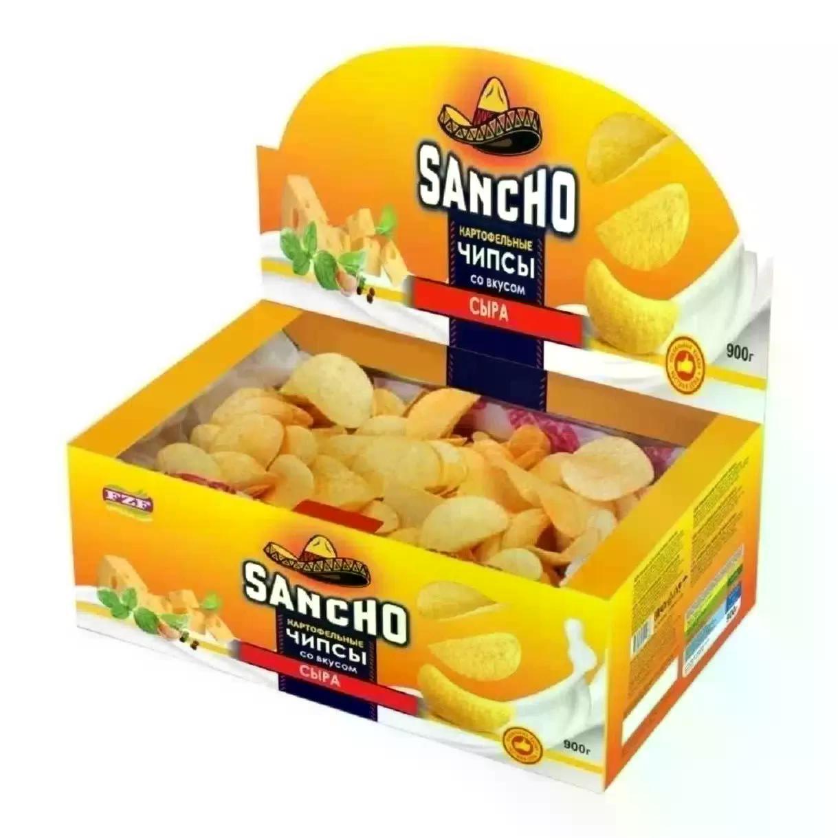 Чипсы картофельные SANCHO со вкусом сыра 900 гр., картон