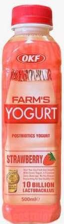 Йогурт Farms Yougurt Strawberry Корея 500 мл., ПЭТ