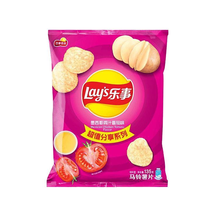 Чипсы Lay's Mexican Chicken Tomato цыпленок в мексиканском томатном соусе 135 гр., флоу-пак