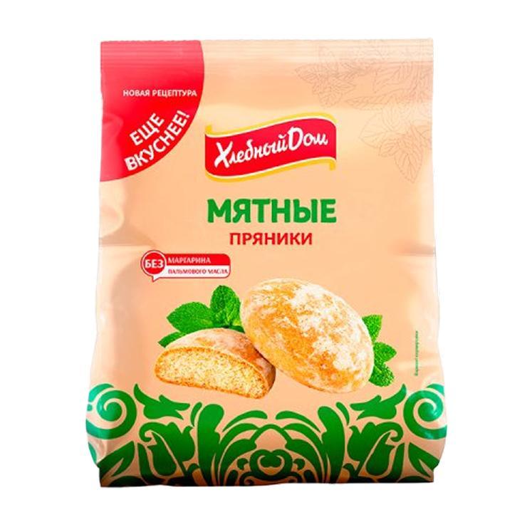 Пряники Хлебный Дом мятные 300 гр., флоу-пак
