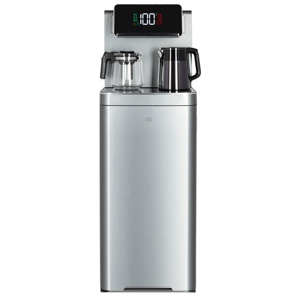 Кулер Ecotronic TB45-LE graphite с чайным столиком Тиабар, напольный, электр, нижняя загрузка, шкафчик 7л, Тиабар серебристый