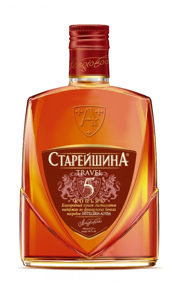 Коньяк Старейшина Трэвел 40% пятилетний 250 мл., стекло