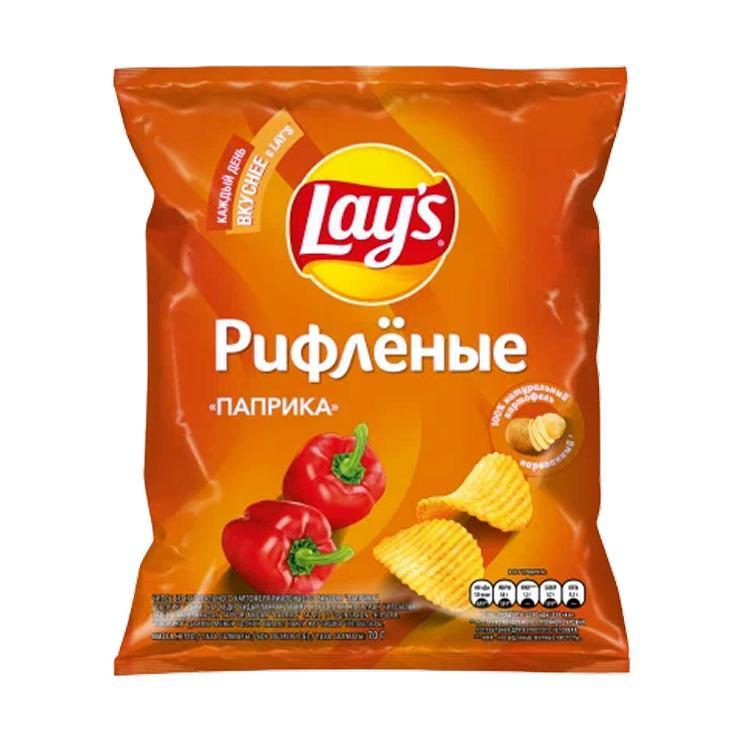 Чипсы Lay's паприка рифленые 70 гр., флоу-пак
