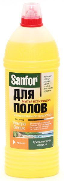 Средство универсальное для мытья полов СХЗ Sanfor Ультра блеск, Тропический остров, 1 л., ПЭТ