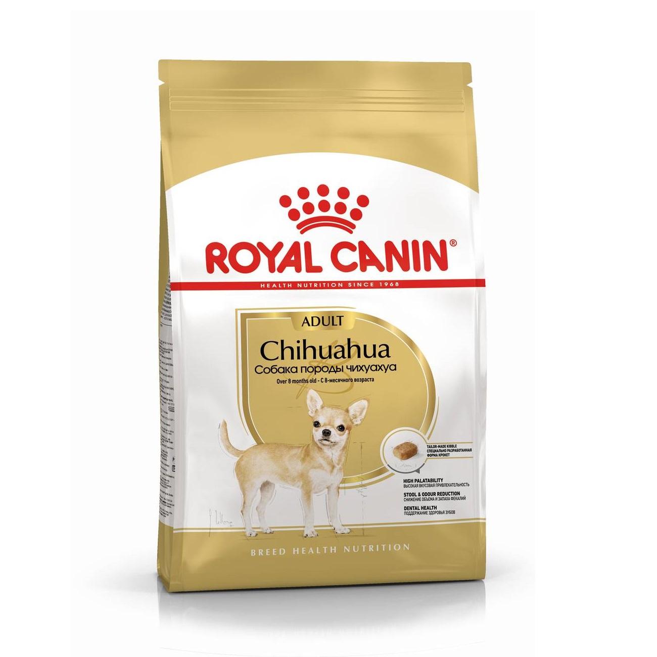Корм Royal Canin Chihuahua Adult для собак породы чихуахуа старше 8 месяцев, 500 гр., пакет