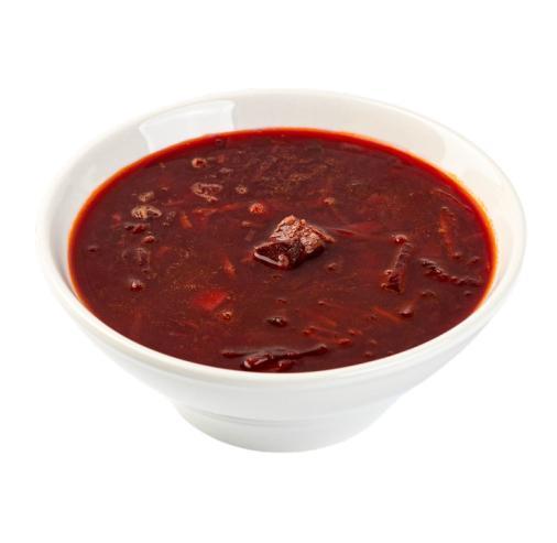 Суп ВкусВилл борщ с говядиной 390 гр., пластиковый контейнер