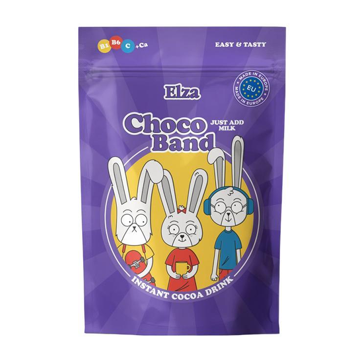 Какао-напиток растворимый Elza Choco Band с витаминами и кальцием 200 гр., дой-пак