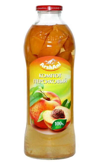 Компот Artshani персиковый 1 л., стекло