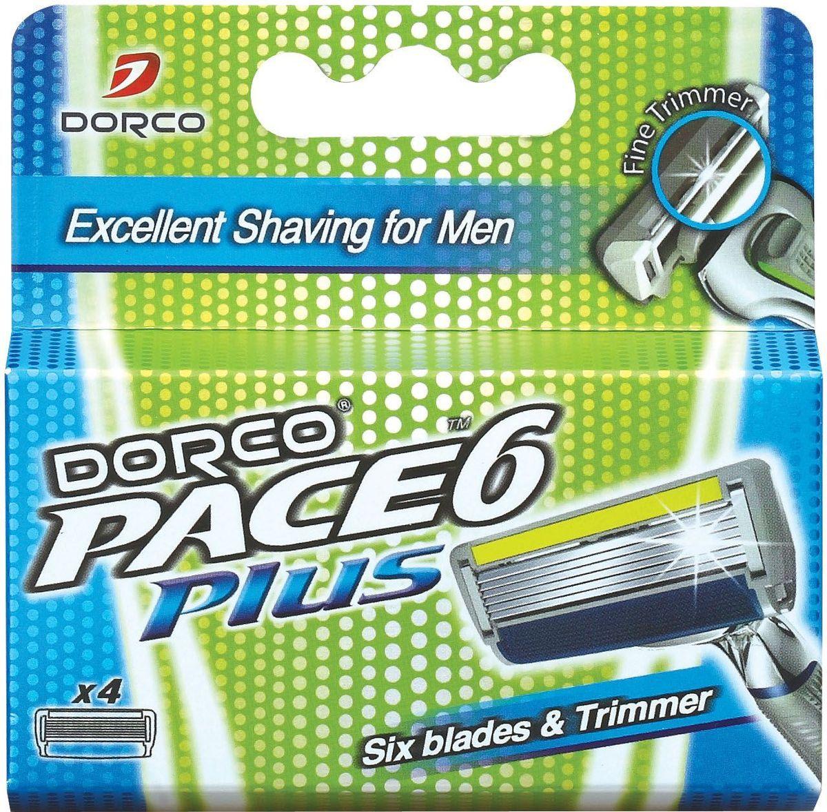 Kассеты для бритья Dorco Pace 6 c триммером 4 шт., картон