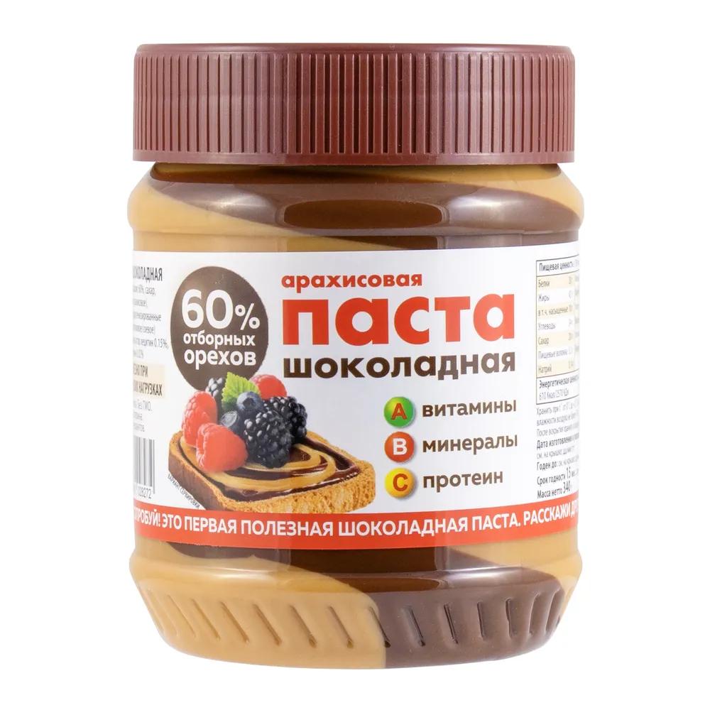 Арахисовая паста Азбука Продуктов шоколадная 340 гр., ПЭТ
