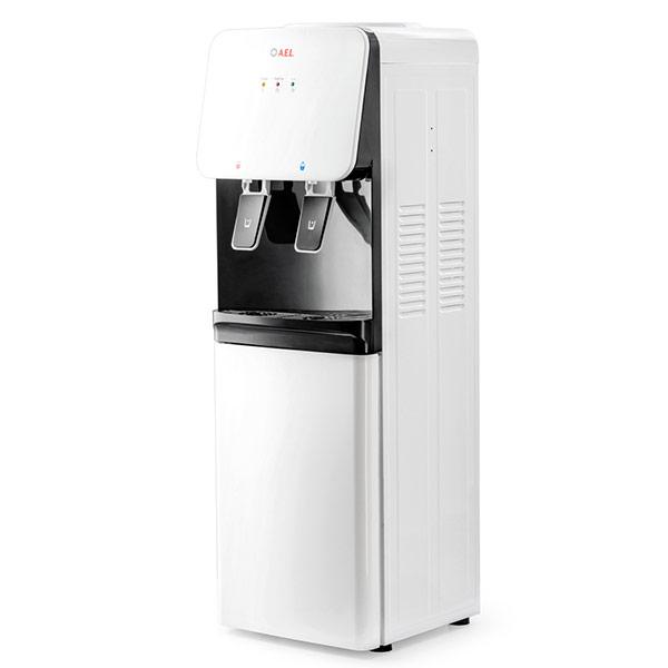 Кулер AEL LK-AEL-85C white/black напольный, нагрев без охл, шкафчик 7л, белый с черным