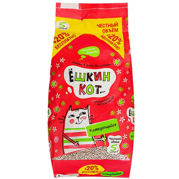 Наполнитель АлЁшкин Кот Комкующийся 5 л. 6 кг., пакет