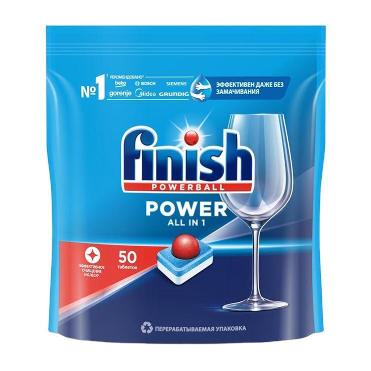 Капсулы для посудомоечной машины Finish Powerball Power 50 шт., дой-пак