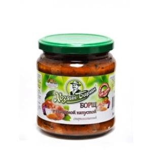 Борщ Хозяин-Барин с квашеной капустой стер. 450 гр., стекло