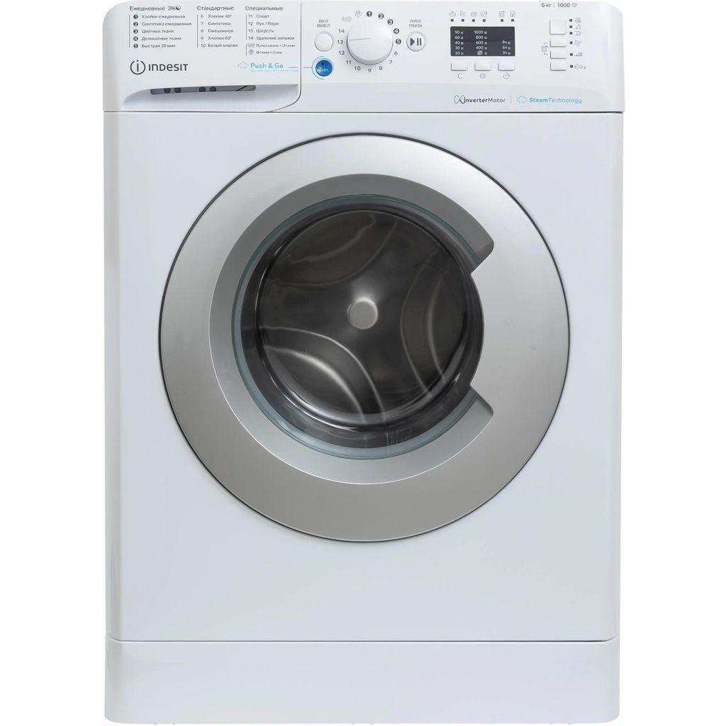 Стиральная машина INDESIT Innex BWSA 6109 WSV RU, с фронтальной загрузкой, 6кг, 1000об/мин, с паром, инверторная
