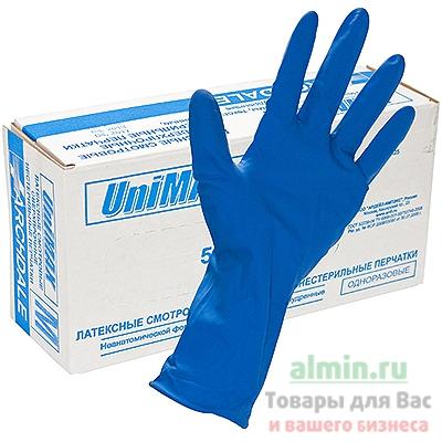 Перчатки High risk одноразовые Латексные L50 шт/уп неопудренные синие, пакет