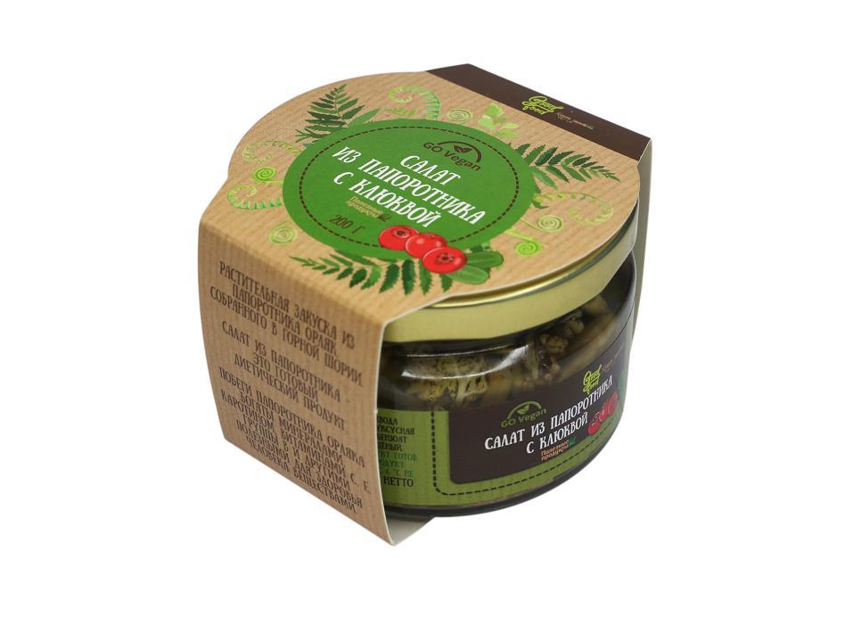 Салат Amfood из папоротника с клюквой 200 гр., стекло
