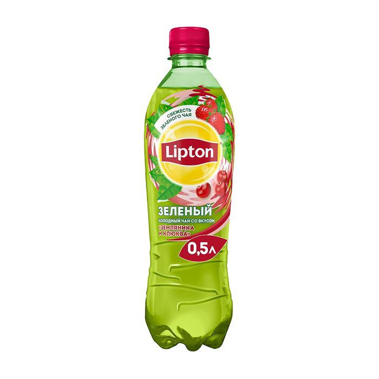 Чай холодный Lipton земляника клюква 500 мл., ПЭТ