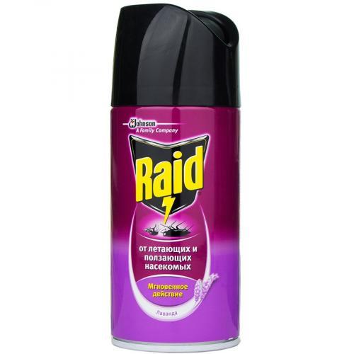 Аэрозоль Raid против ползающих и летающих насекомых 300 мл., баллон