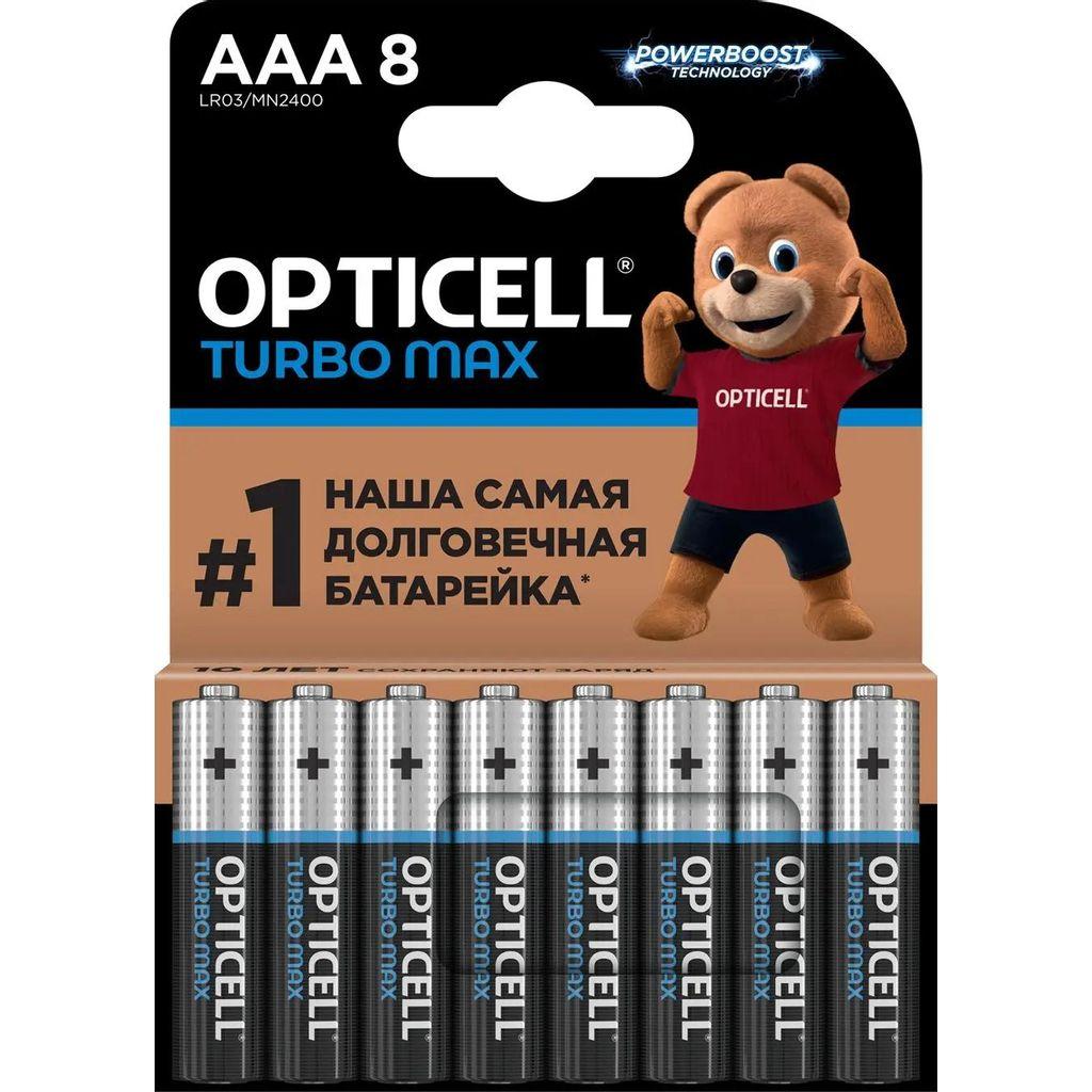 AAA Батарейка Opticell Turbo MAX LR03, 8 шт.