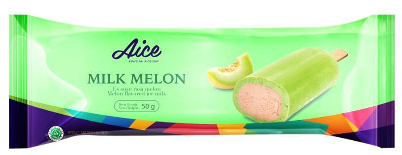 Мороженое эскимо Aice молочная дыня 50 гр., флоу-пак