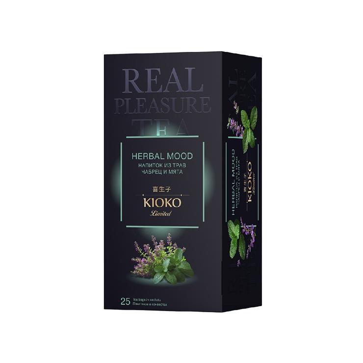 Чай Kioko Limited Herbal Mood травяной с чабрецом и мятой 25 пак. 25 гр., картон