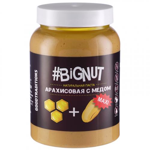 Арахисовая паста GOODTRADITIONS #BIGNUT с медом 1 кг., ПЭТ