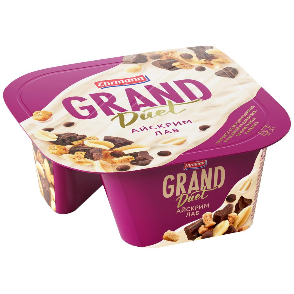 Десерт Ehrmann Grand Duet айскрим лав 9,1% 138 гр., пластик