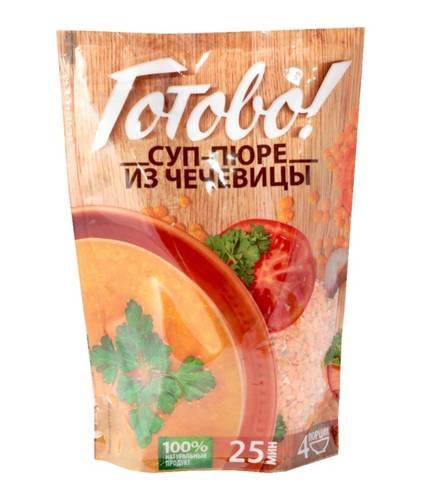 Суп-пюре Готово! из чечевицы 250 гр., дой-пак